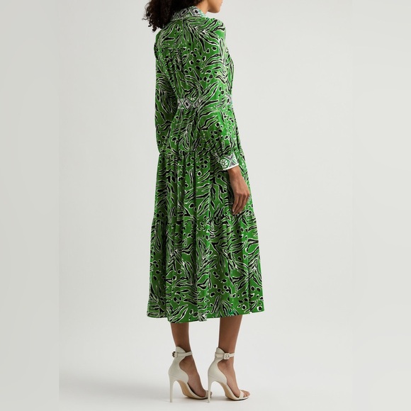 Diane Von Furstenberg Alea Printed Crepe Midi Dress - Picture 3 of 15
